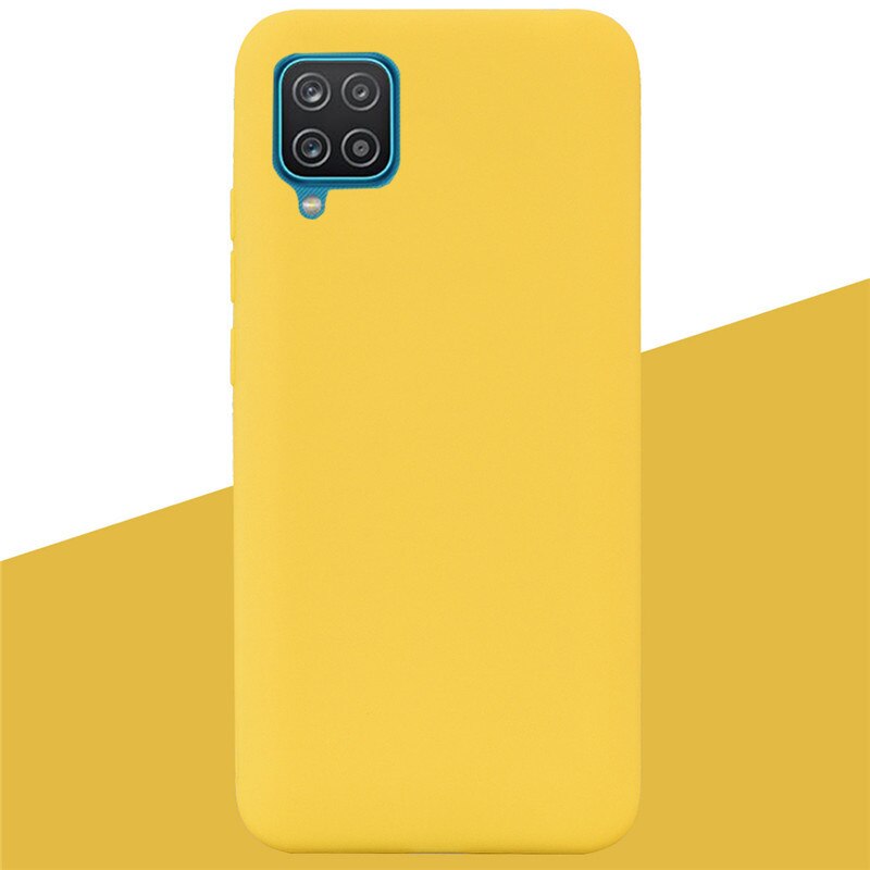 For Samsung A12 Case Soft Silicon Tpu Back Phone Case For Samsung Galaxy A12 GalaxyA12 A 12 SM-A125F a125 Bumper Fundas Coque: 6 Yellow