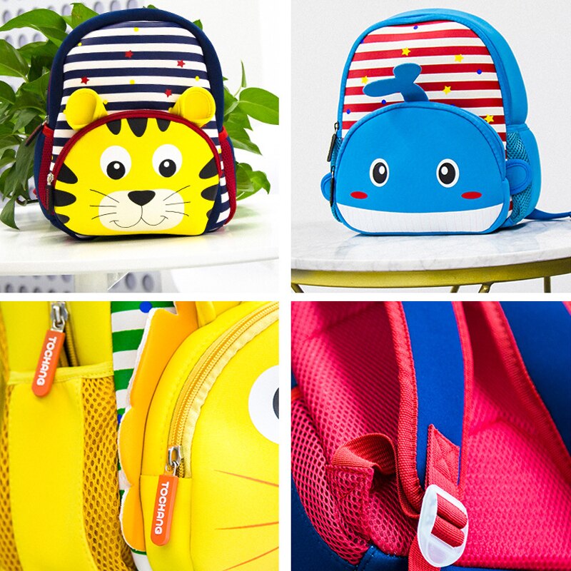 Nieuw Cute Kids Peuter Schooltassen Rugzak Kinderen Kleuterschool Schooltas 3D Cartoon Dier Tas voor Meisjes Jongens mochila infantil
