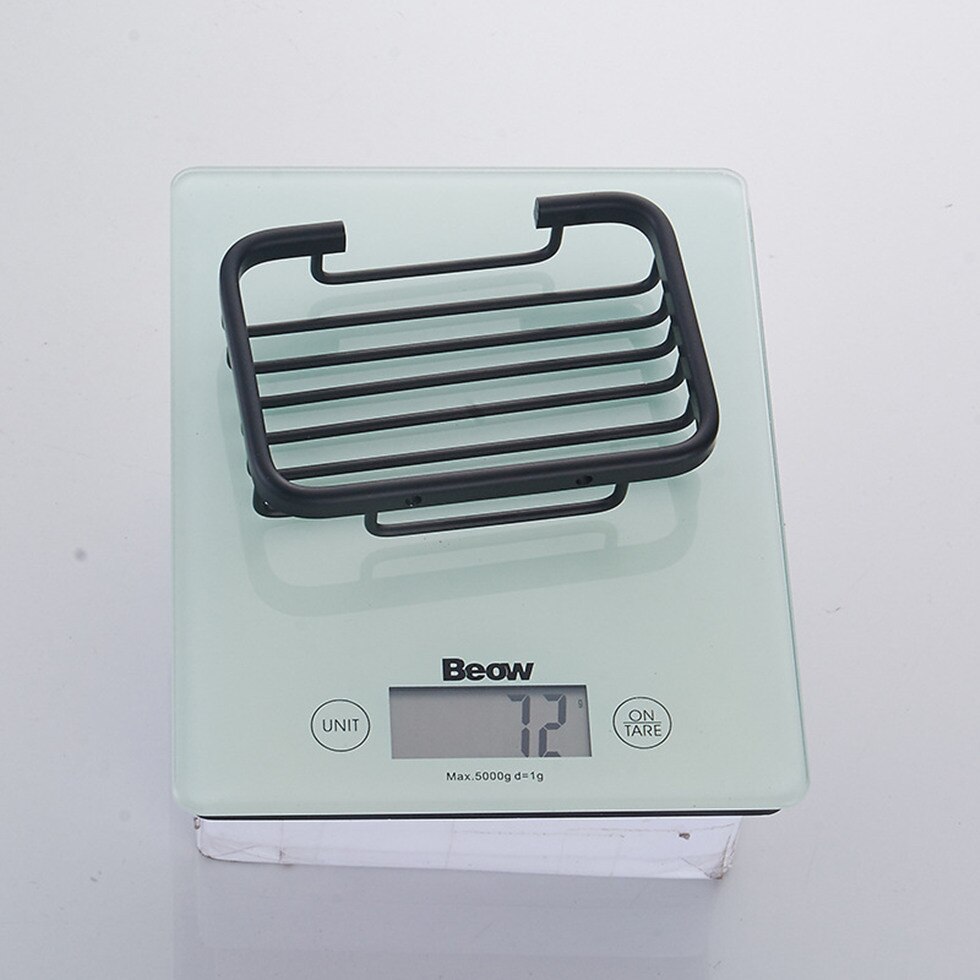 Zwart Zeepbakje Opslag Houder Aluminium Badkamer Douche Wandmontage Decoratieve Zeepbakjes Doos Mand Vierkante Rack Zeep Case Box