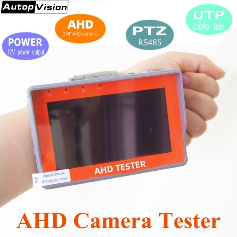 IV7A 4.3 Inch HD AHD CCTV Tester Monitor AHD 1080P Analog Camera Testing PTZ UTP Cable Tester 12V1A Output with RS485 cable test