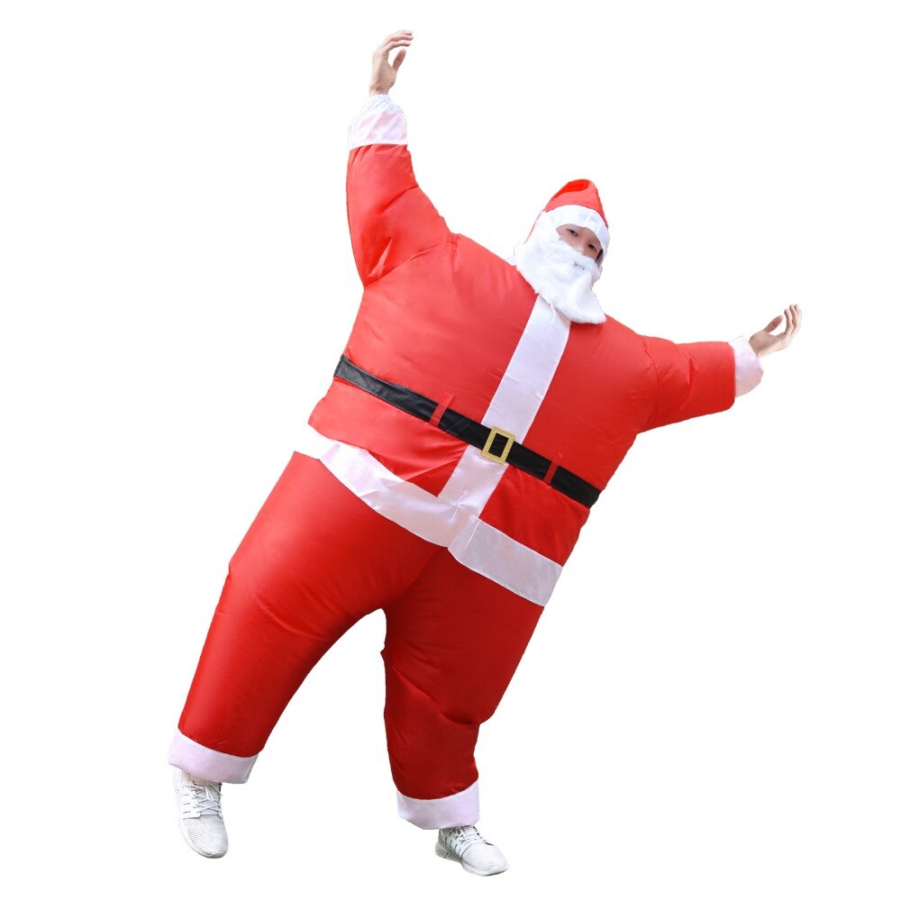 Inflatable Santa Claus Costume Halloween Costumes for Adult Christmas Party Fancy Dress Outfit Father Christmas Cosplay Disfrace