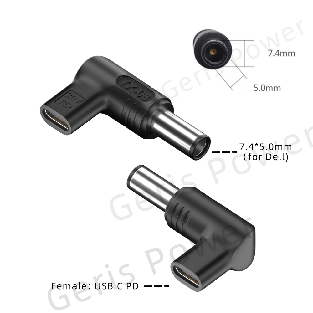 65W 90W 100W USB Type C PD to DC 4.5x3.0 7.4x5.0 4.0x1.35 5.5x2.5 5.5x1.7 3.0x1.1mm Laptop Charger Converter for Lenovo Asus Hp: Orange