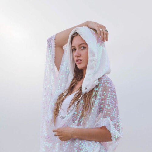 Kvinner havfrue paljetter lue hette skinnende klubbfest halloween hofte-hopp lue caps