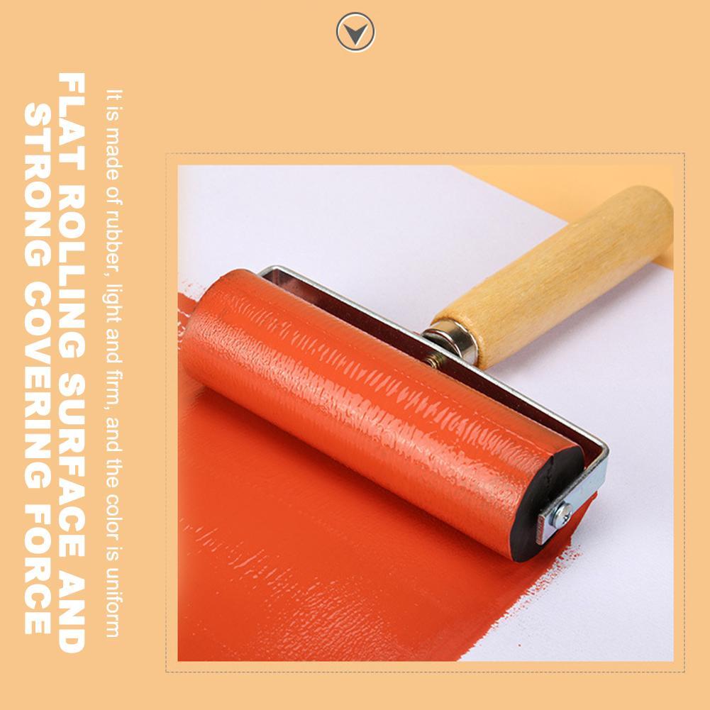 Ink Roller Tool Ink Painting Printmaking Roller Art Stamping Tool Roller Brayer Paint Roller Rubber Roller Brayer C