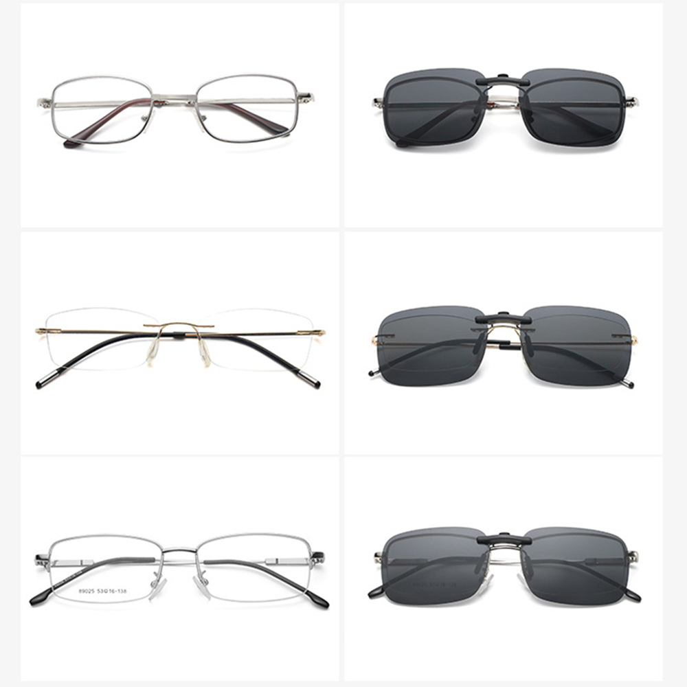 Klassnm-gafas de sol polarizadas sin montura para hombre y mujer, lentes de Clip angostas, antideslumbrantes, UV400, novedad