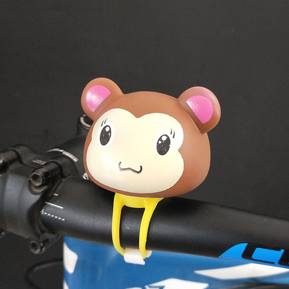 Riding Cartoon Ring Bell Sound Alarm Animal Air Horn Bicycle Horn Bicycle Ring Bell Bicycle Head Light Bell Kids Bike Bell: Burgundy