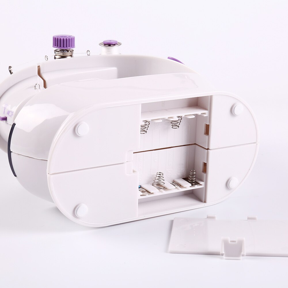 Machine à coudre Mini manuelle, Portable, Assistant domestique, électrique, double vitesse, réglage avec veilleuse, couture d'aiguilles