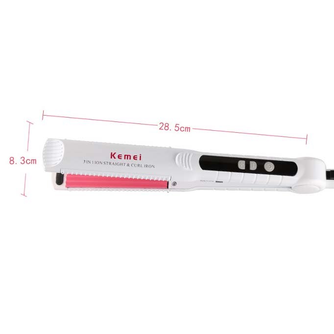 Kemei KM-1878 3-in-1 corn clip curlers hair straightener hair curler