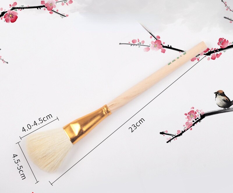 Ceramic Painted Wool Brush Solid Wood Pen Soft Head Sweeping Brush Ceramic Gold Painting Craft Paint Brush Painting Tool: 1pcs No.15