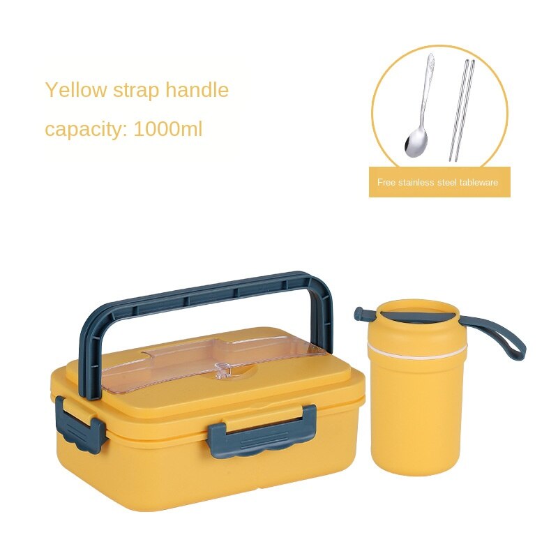 Gezonde lunchbox van tarwestro, bentoboxen, magnetronservies, voedselcontainer, keukenvoedseldoos: 06