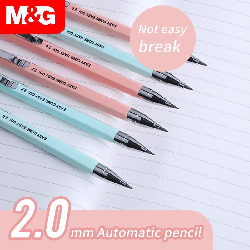 M&amp;G Mechanical Pencil 2.0mm lead with Eraser 2B Drawing Writing Activity Pencils led pencils for school With lead pencil knife