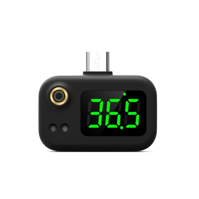 Portable Cell Phone Thermometer USB Thermometer With LED Display Body Temperature Measurement Instrument For Android Phone: Default Title