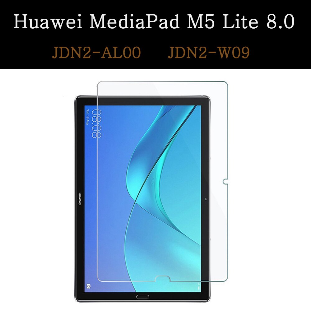 Szkło hartowane dla Huawei MediaPad MatePad Pro M3 M5 M6 T3 T5 T8 8.0 8.4 10.1 10.4 10.8 Honor V6 Full Cover Screen Protector: MediaPad M5 Lite 8.0