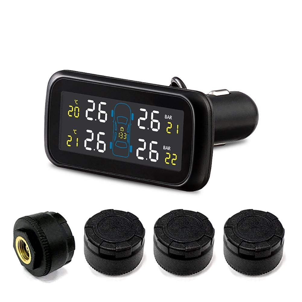 TPMS Car Electronics Wireless Tire Pressure Monitoring System With External Replaceable Battery Sensors LCD Display U903