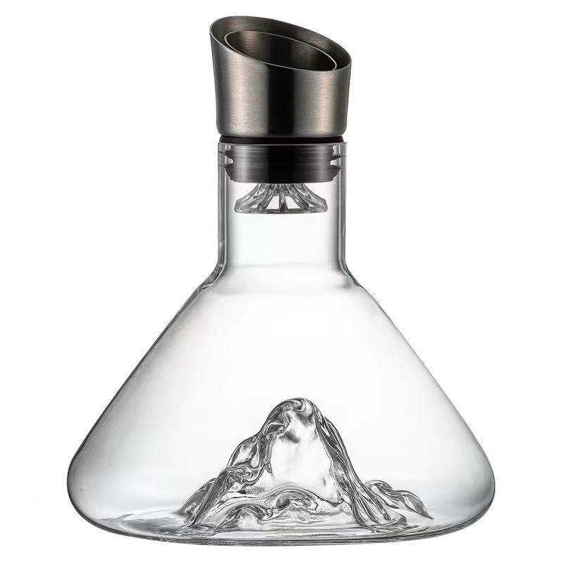1.5L Iceberg Decanters Built-in Aerator Pourer Wine Decanter Carafe Red Wine Decanter Hand-blown Crystal Glass Wine Accessories