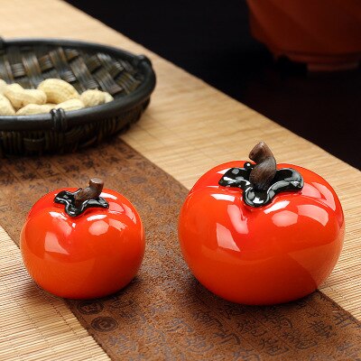 tomato shape strainer accessory tea bag holder wineglass craft clay pottery tea pet home ceramics hanging tea set LY332