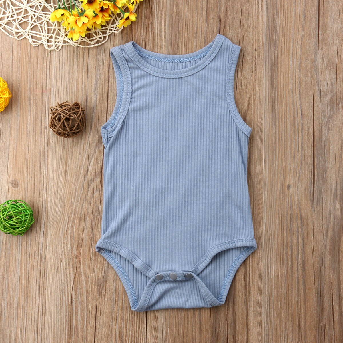 Appena nato Del bambino Dei Ragazzi Vestiti di Cotone Senza Maniche Della Tuta abiti Abbigliamento