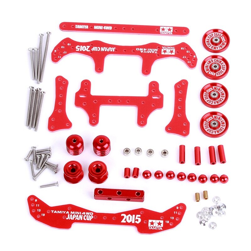1 Set MA/AR Chassis Modification Set Kit for Tamiya Mini 4WD RC Car: Red