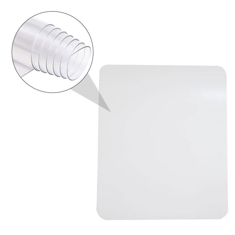 Almohadilla de protección de suelo de madera transparente, alfombrilla de Pvc para ordenador, alfombra Rectangular para silla, 50x100cm