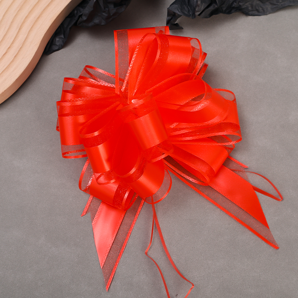 5/1 Uds. de flores para coche, cintas con lazo para boda, embalaje envolvente, suministros para eventos de cumpleaños y Día de San Valentín, decoración de San Valentín: M / Caqui oscuro