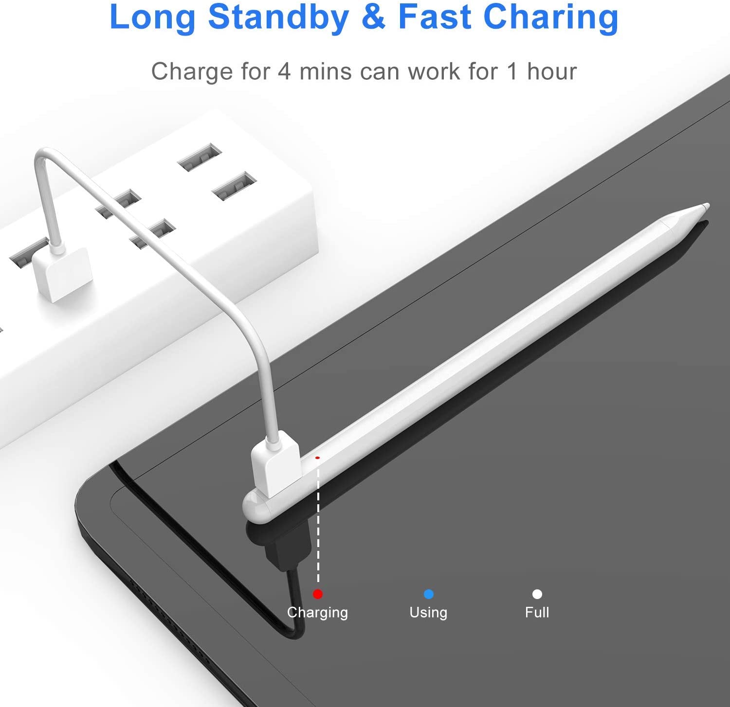 Stylus Pen till Apple iPad - Metall 18cm - Kompatibel med Apple Pencil 1 & 2