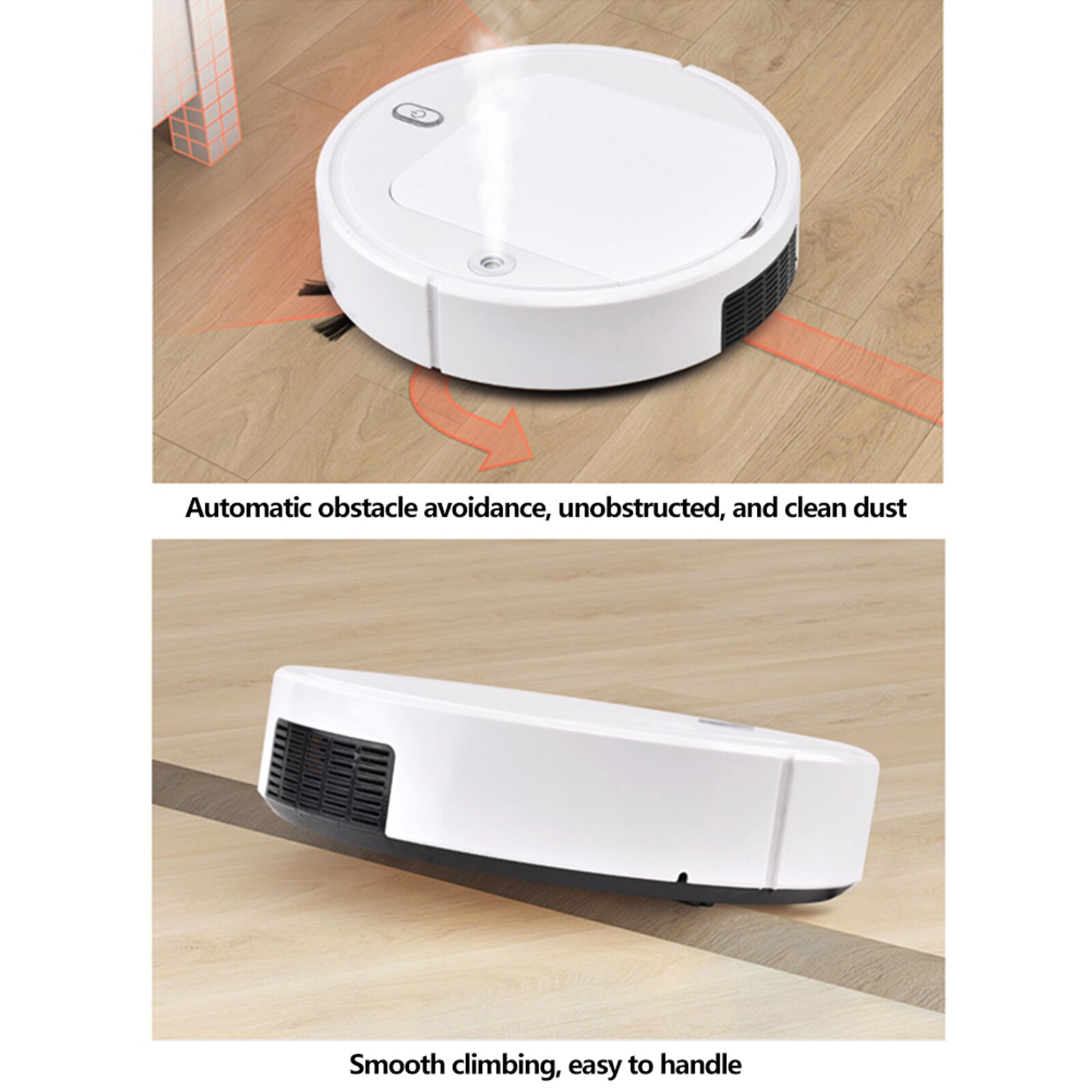 Robot Vacuum Cleaner,Automatic Smart Sweeping Cleaning Robot Sweeper for Pet hair Anti Collision Automatic Recharge Cleaner