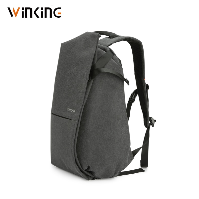 Winking Waterproof Men Backpack 180 Degree Open Rucksack USB Charging Laptop Backpack 15.6 inch School Bags for Teenage Boys