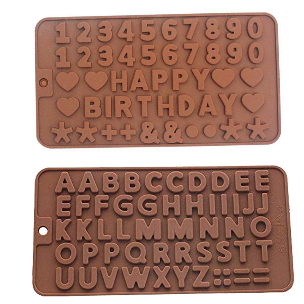 Køkkenværktøjsforme 2pc engelsk alfabet fondantform kage dekoration chokolade bageform værktøj silikone 24. juli