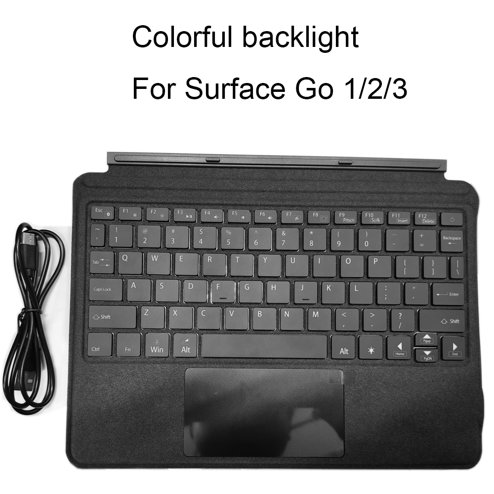 Voor Surface Go1/2/3 Oppervlak Pro3/4/5/6/7/7 + Surface Pro8/X Bluetooth-Compatibel Keyboard Backlit Trackpad Wireless: Bruin