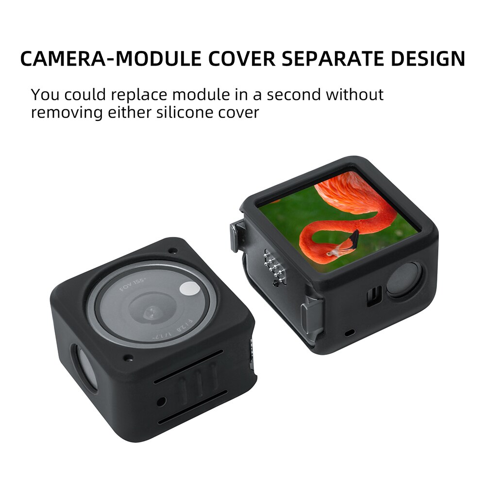 Silicone Case for DJI Action 2 Protector Waterproof Protective Housing Portable Cover for DJI OSMO Action 2 Accessories