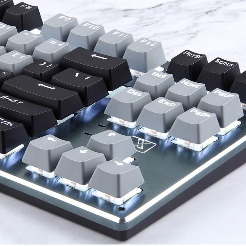 87 Keys Mechanical Keyboard Backlit Wireless Bluetooth-Compatible Rechargeable Gaming Keyboard for Laptop Tablet RF912D