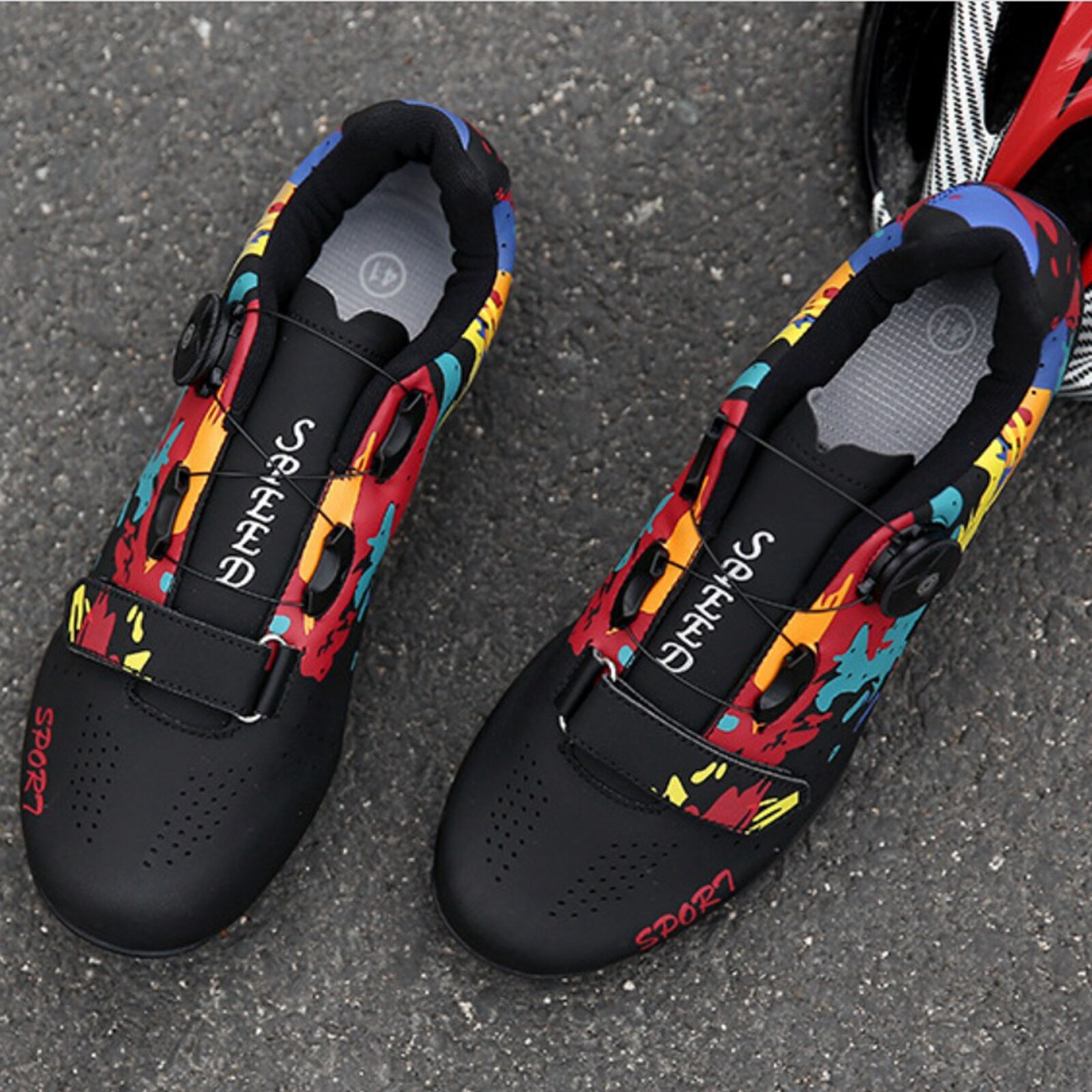 Ademend Racefiets Schoenen Fiets Voor Spd/Look Schoenplaten Laag Uitgesneden Schoenen