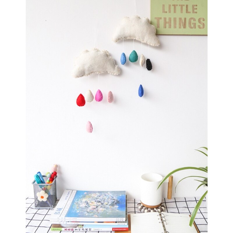 Cute Clouds Nordic Wind Baby Kids Room Nursery Home Cloud Stickers Decal Raindrop Wall Hanging Decor