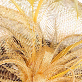 Sinamay – couvre-chef de mariée multicolore de , accessoire capillaire pour mariage et Cocktail, MYQ006: YELLOW