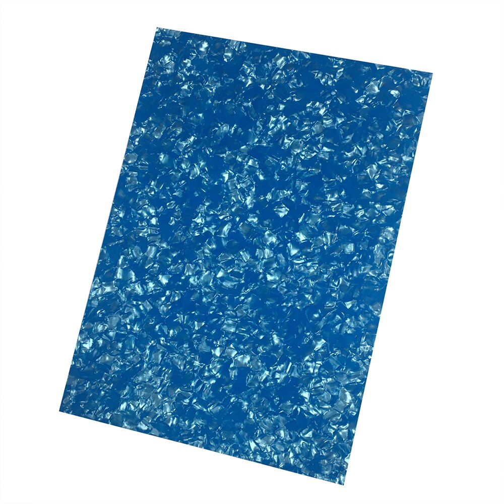 320Mm X 1300Mm Celluloid Sheet 0.46Mm Muziekinstrument Deco Vel Diy Drum Wrap Multi Kleuren: Sky Blue Pearl