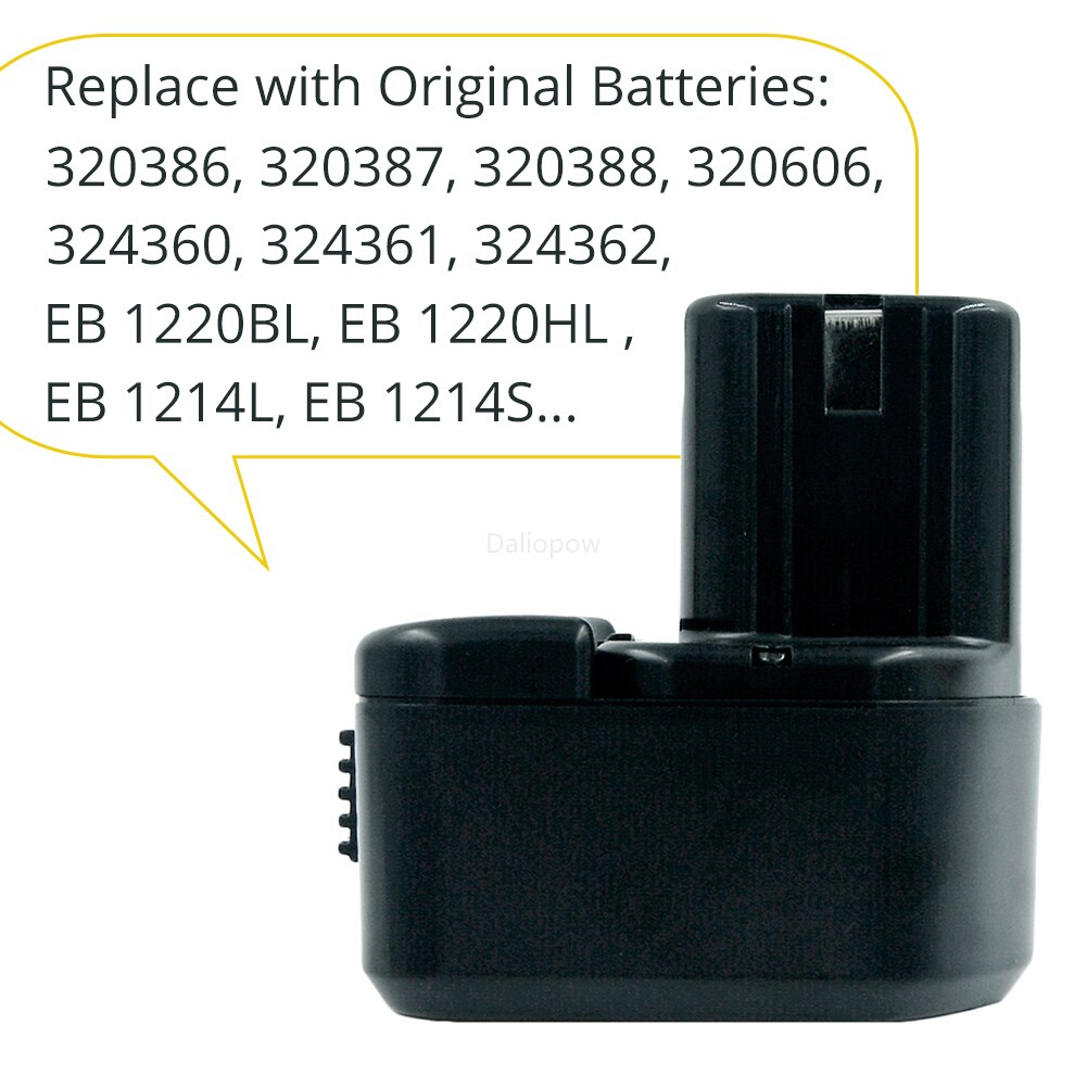 12V Ni-cd 2.0Ah/3.0Ah Rechargeable Batterie D&#39;outils pour Hitachi EB1214S EB1212S Eb1220BL Eb1230hl Eb1230r Eb1230x Eb1233x DS 12DVF3