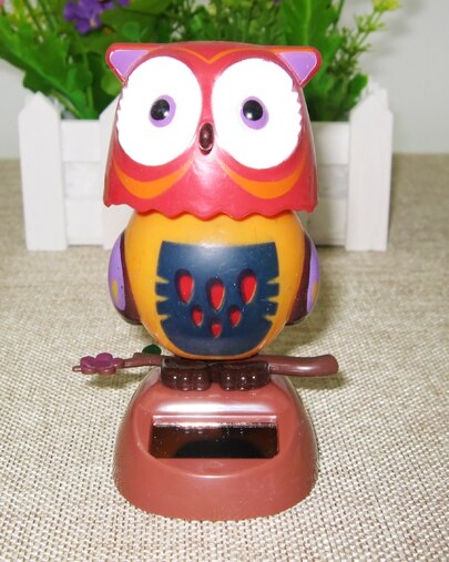 solar owl doll Shake Head To Furnishing Articles Vehicle Interior Lovely Flowers Car Solar Owl Accessories Small Place Doll