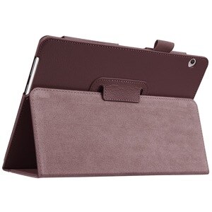 Dla Huawei MediaPad T3 10 przypadku PU skóra stań pokrywy dla Huawei T3 9.6 AGS-L09 AGS-L03 AGS-W09 Tablet Funda Capa: Brown