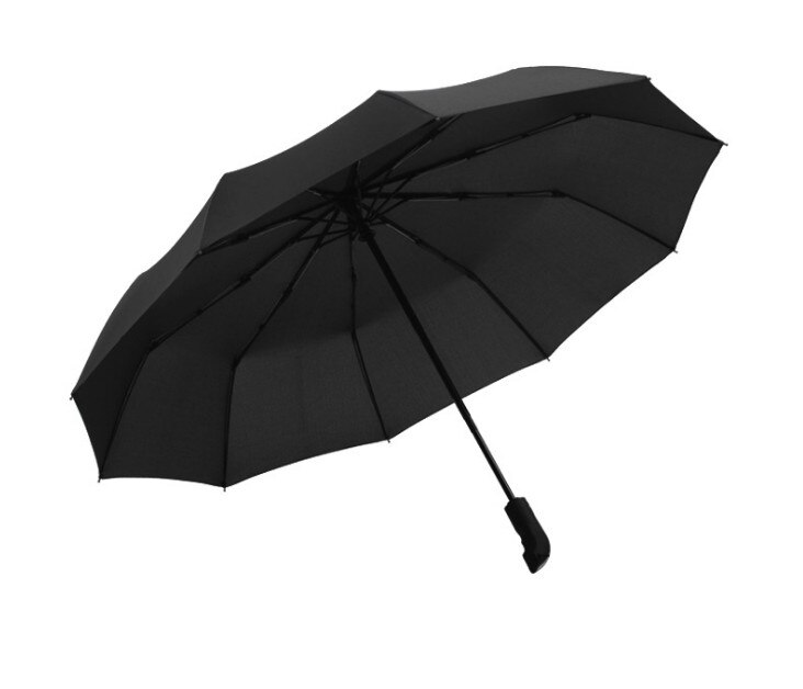 Wiatroodporny składany parasol automatyczny deszcz kobiety automatyczny luksusowe duże wiatroszczelne parasole deszcz dla mężczyzn czarna powłoka 10K parasol: czarny