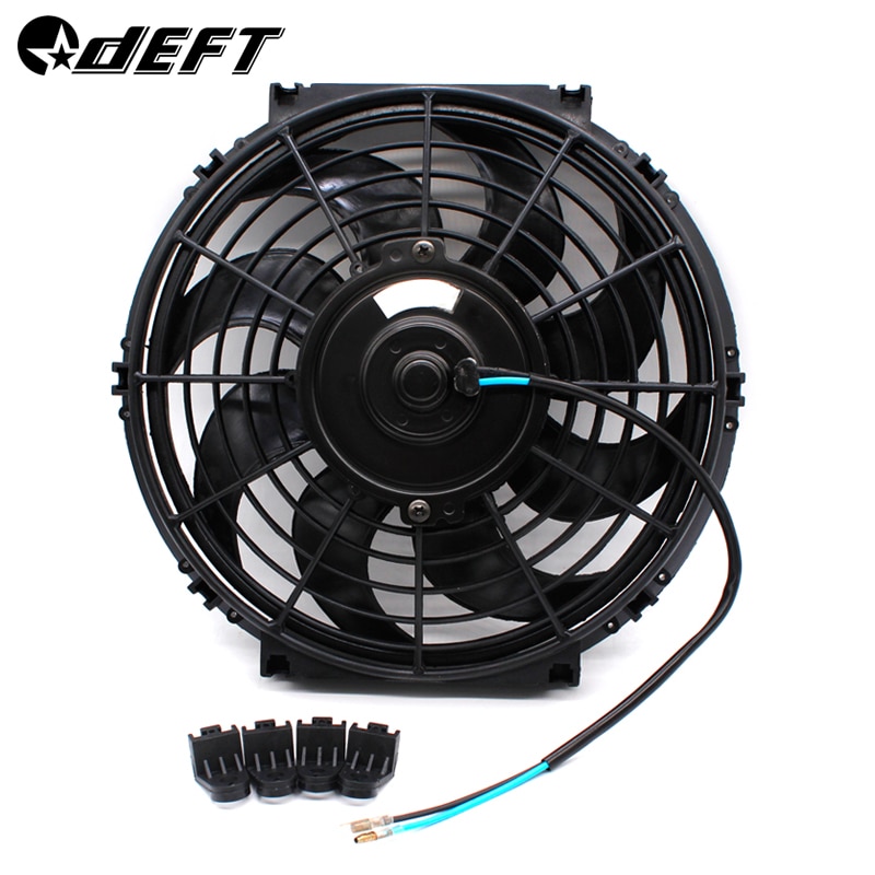 12V 120W Universal Slim 12" Motor Engine Radiator Oil Cooler Cooling Electric Pull Push Fan Radiator Electric Engine Cooling Fan