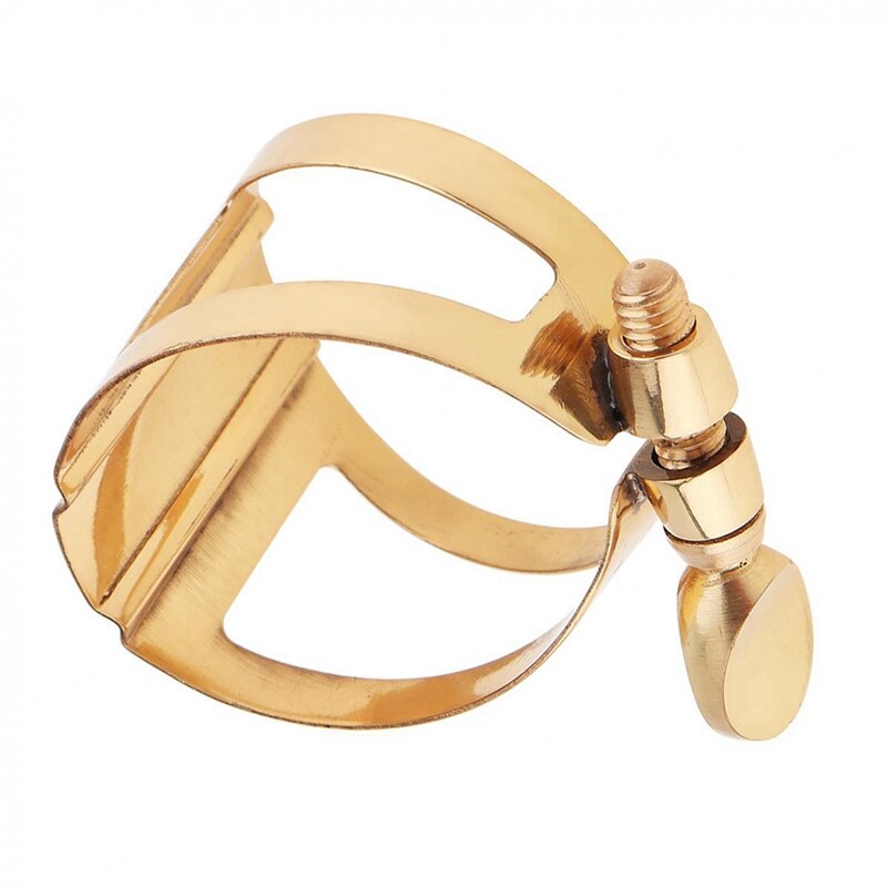 2 Pcs Saxophone Mouthpiece Ligature - Gold Plated Closure for Bb Tenor Soprano Reeds