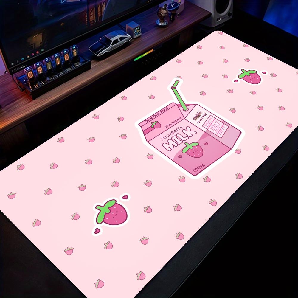 Pink cute keyboard pad Mouse Pad non-Slip rubber base Desk Mat with Stitched Edges pc accessories Gaming mat Extended pad