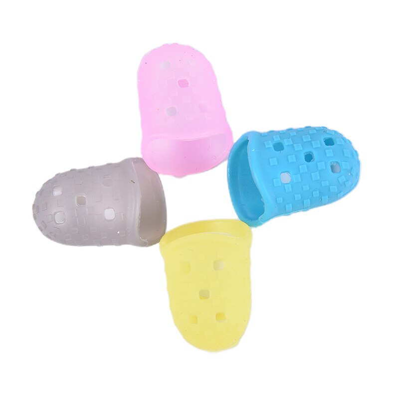 10 Uds de pulgar para guitarra Protector de púa y dedos púa del dedo del dedal para dedo guardia de seguridad proteger tapones de 4 colores
