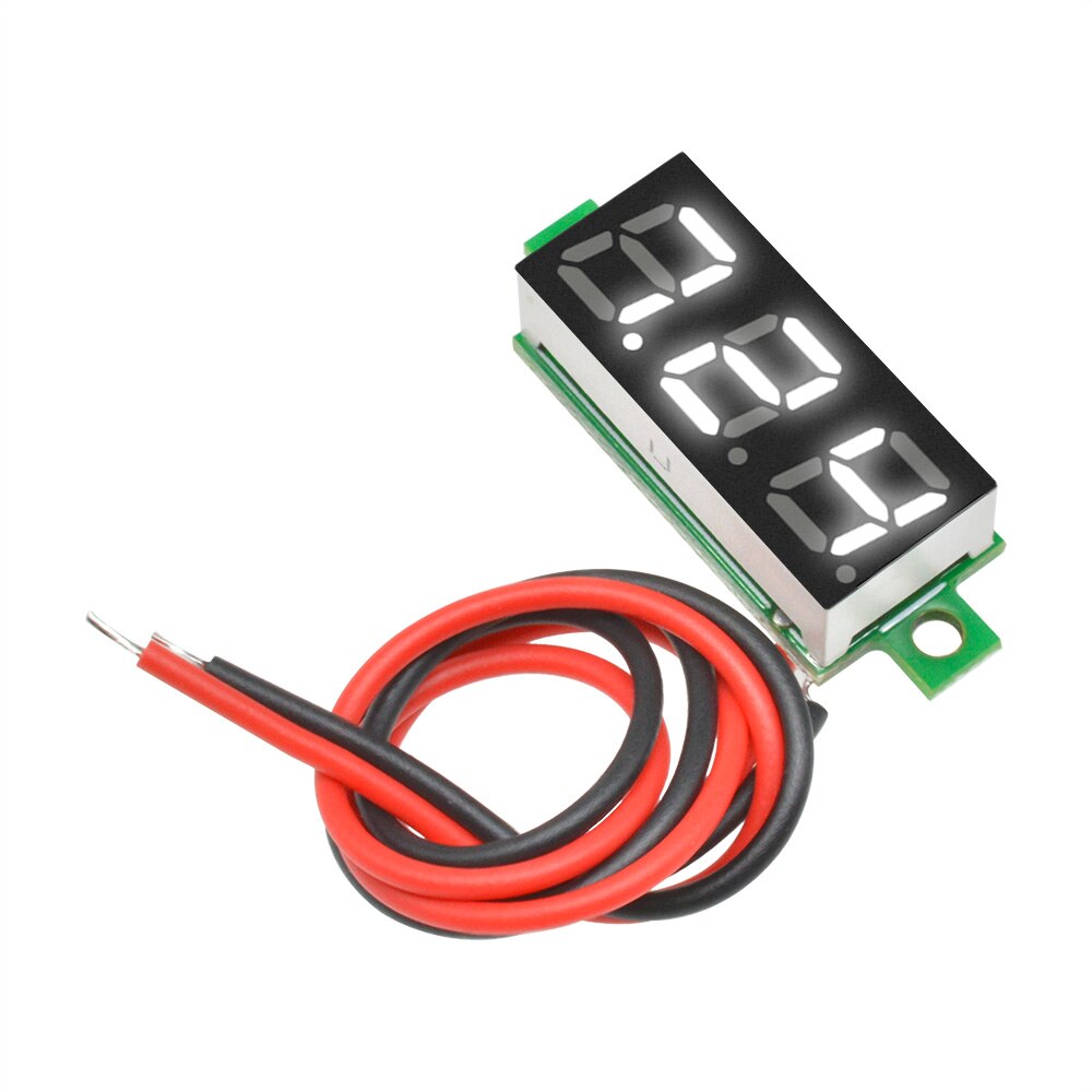 Dc 3.5-30v 2 leder 0.28 tommer mini digital spændingsmåler detektormåler led voltmeter panel voltmonitor tester til bil bil