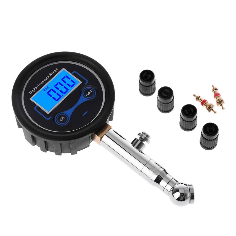 Manómetro Digital LCD de 0-200PSI para neumáticos de coche, presión de aire para motocicletas, coches, camiones, bicicletas, motocicletas, comprobador de vehículos