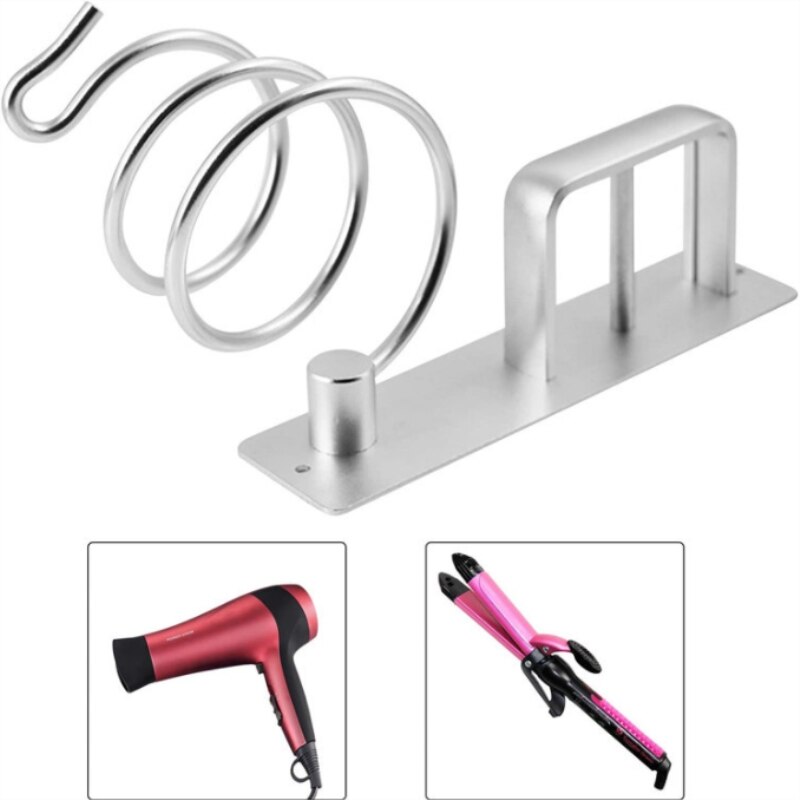Soporte para secador de pelo de baño, organizador de pared, soporte para plancha de pelo, estantes de almacenamiento, accesorios