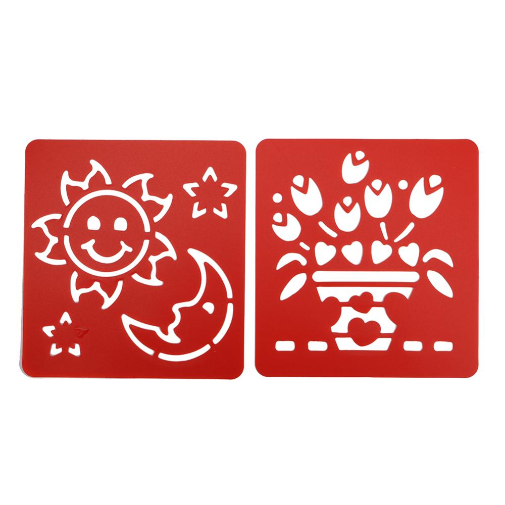 6Pcs/Set DIY Painting Stencils DIY Spray Print Draw Hollow Template Scrapbooking Embossing Album Journal Drawing Copy Stencils