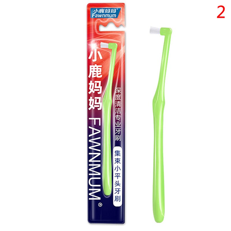 Soft Flat Bristle Orthodontic Braces Cleaners Floss Interdental Brush Toothbrush: GN2