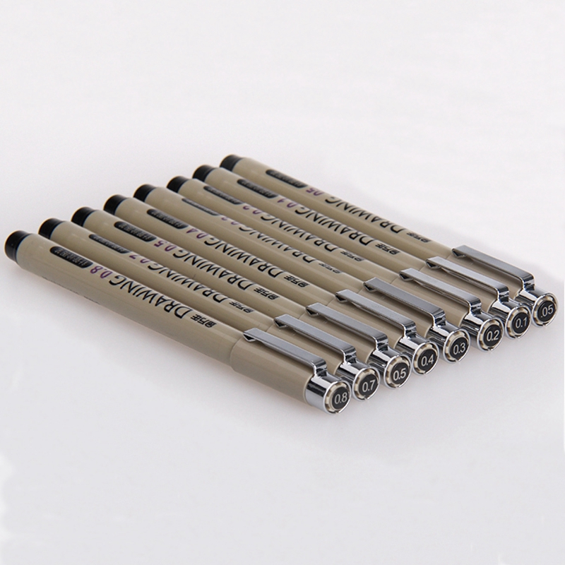 8Pcs/Lot Ultra Fine Line Drawing Pen Sketch Marker Painting Pens