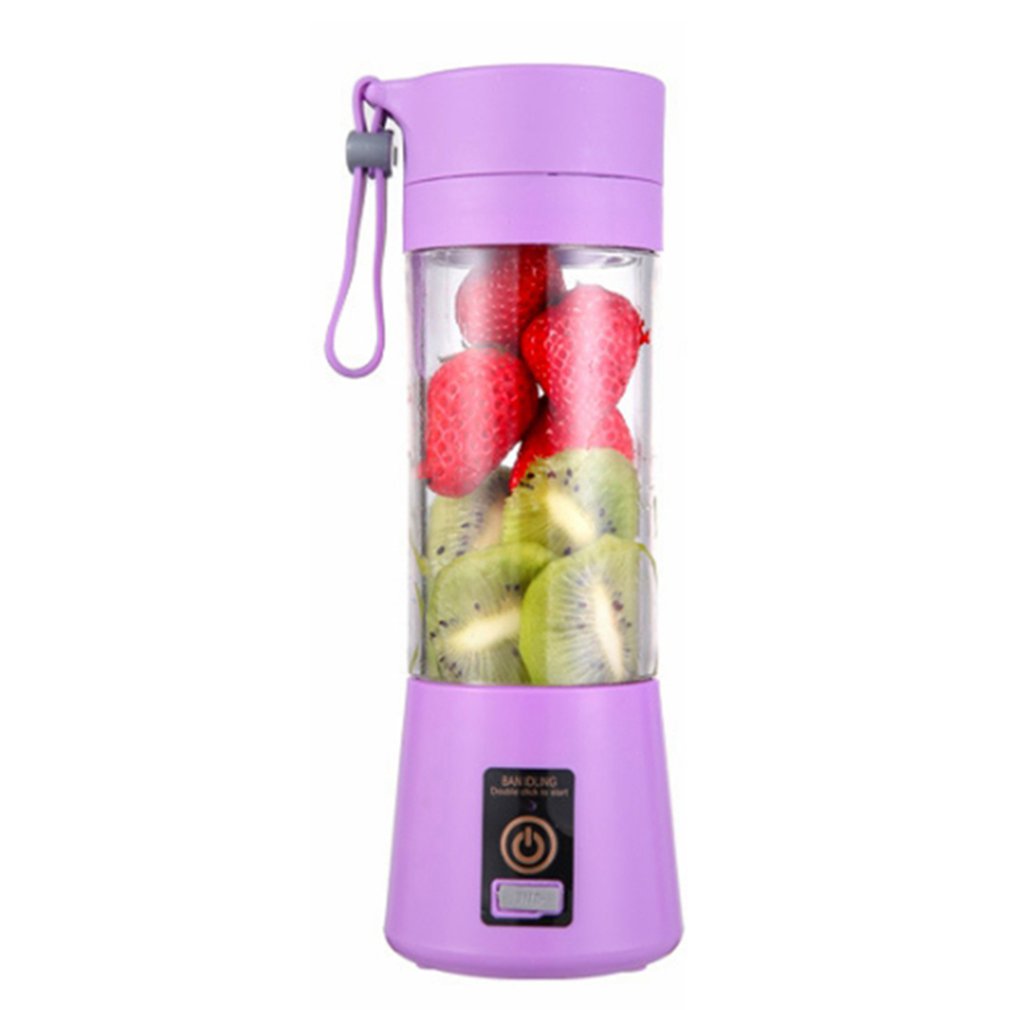 Portable Blender 4-Blade Cutter USB Mixer Electric Juicer Machine Smoothie Blender Mini Food Personal Handheld Mixer: D